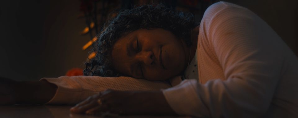 Mexican Delight: Luz asleep at a table