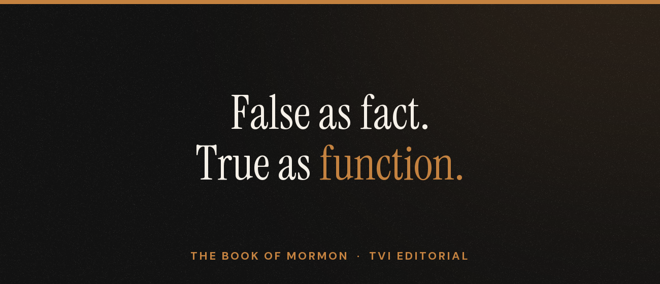 False as fact. True as function.
